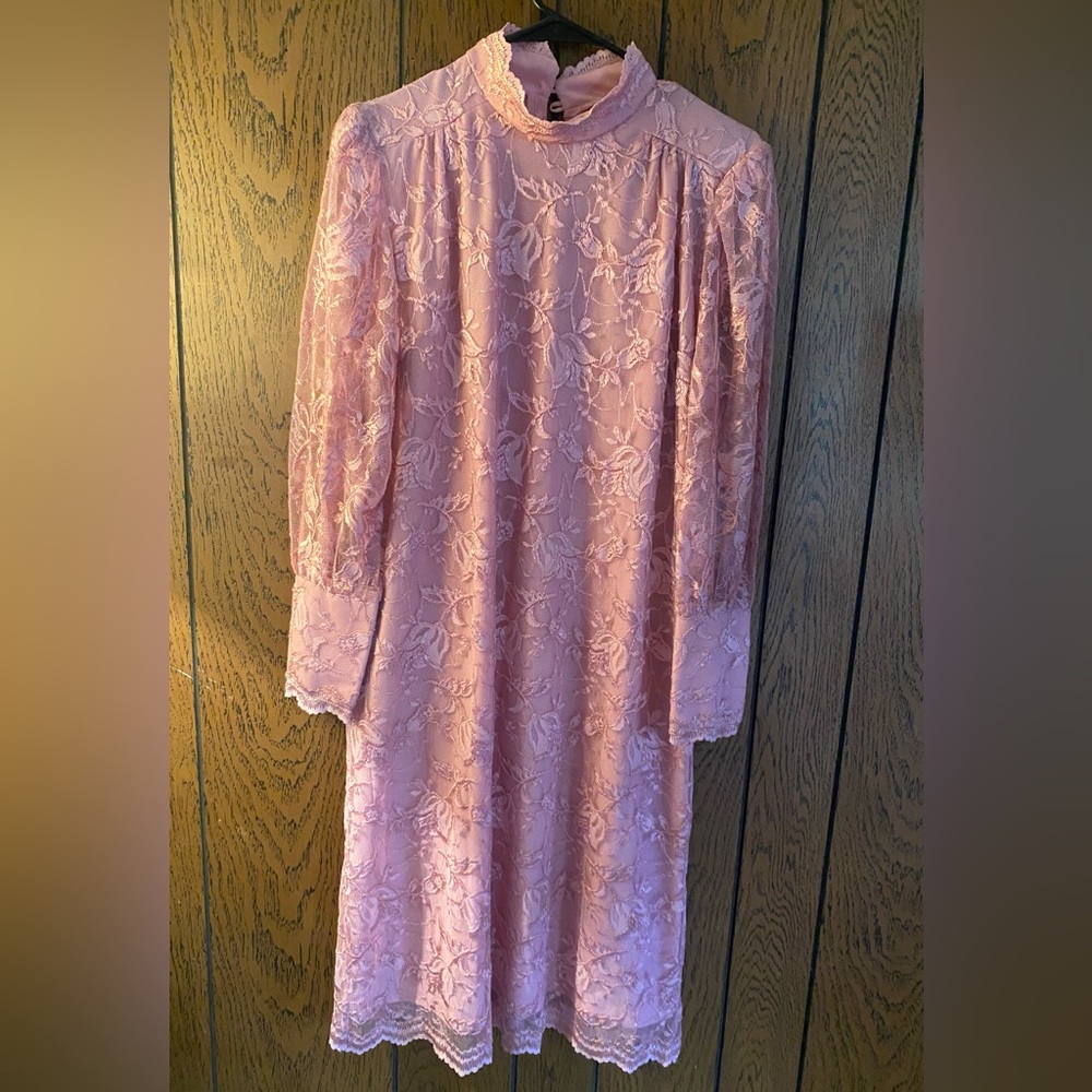 pink 80s dress